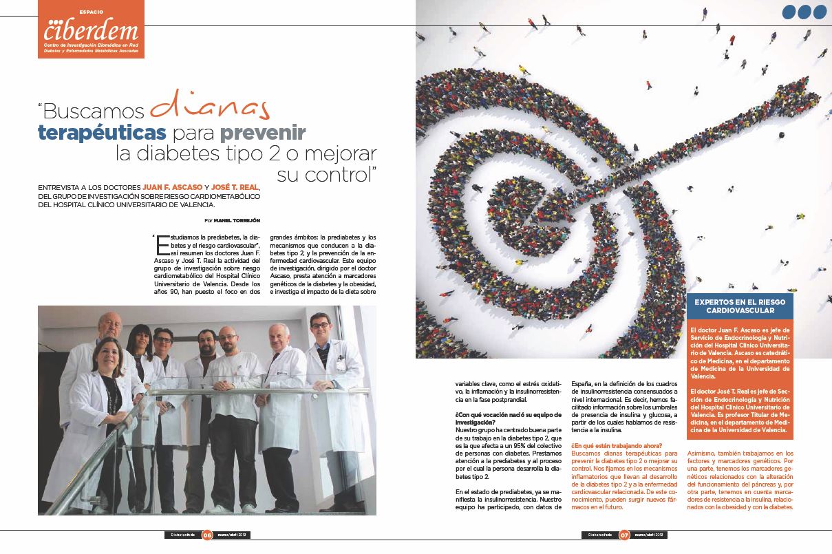 Juan F. Ascaso y José T. Real: “Buscamos dianas terapéuticas para prevenir la diabetes tipo 2 o mejorar su control”