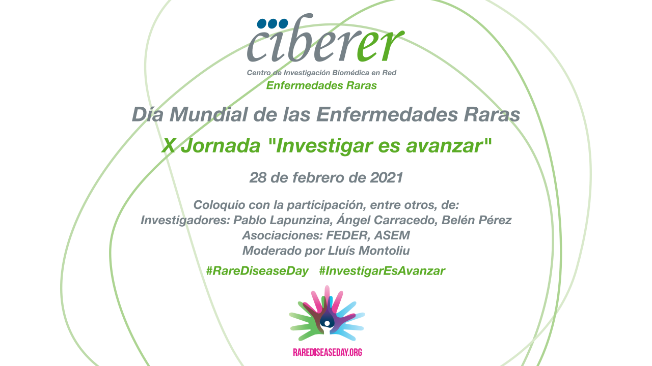 La Jornada Investigar es Avanzar del CIBERER se celebrará el 28 de febrero