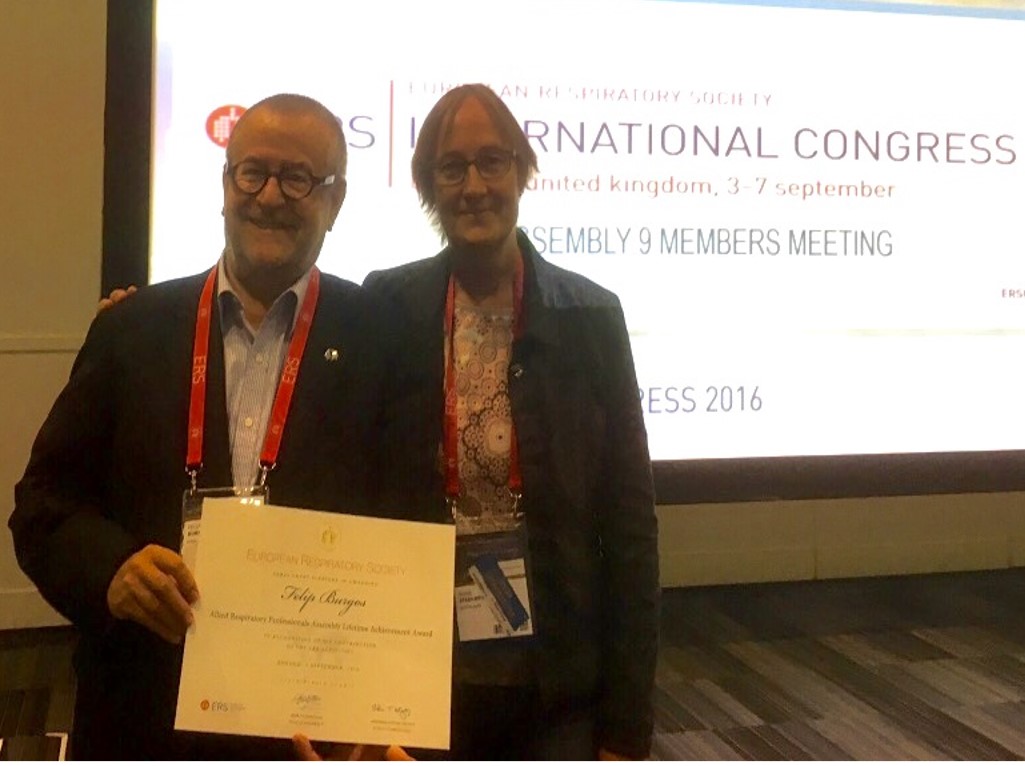 Felip Burgos premiado por  la Sociedad Europea de Respiratorio (ERS)